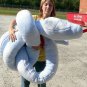 Giant Stuffed Snake 18 Feet Long Big Plush Light Blue Plush Serpent Made in  USA