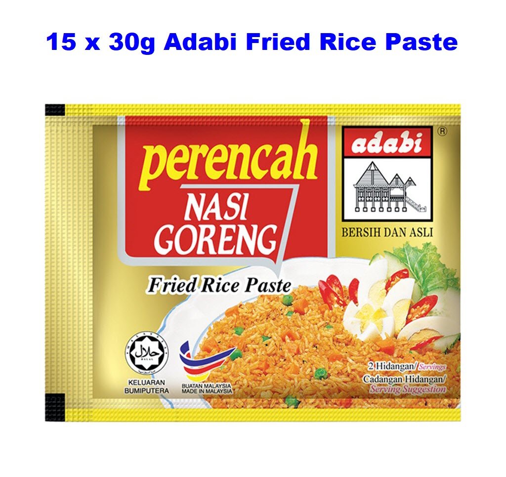 15 x 30g Adabi Fried Rice Paste Perencah Nasi Goreng Family Easy Cook Halal