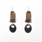 Geometric wood element Statement Drop earrings | TopStunning