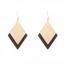 18K Gold Plated Wood Fabulous Statement Drop earrings | TopStunning