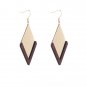 18K Gold Plated Wood Fabulous Statement Drop earrings | TopStunning