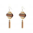 Wood Tassel Fabulous Statement Drop earrings | TopStunning