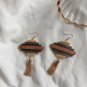 Wood Tassel Fabulous Statement Drop earrings | TopStunning