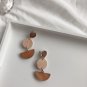Triple Wood Circles Statement Drop earrings | TopStunning