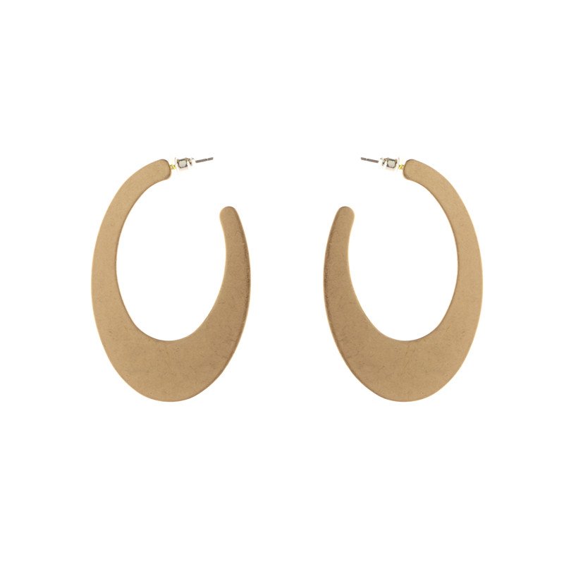 Retro Gold Plated Hoop Shaped Statement Drop earrings | TopStunning