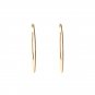 Retro Gold Plated Hoop Shaped Statement Drop earrings | TopStunning