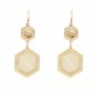 Shell Hexagon 18K Gold Plated Statement Drop earrings | TopStunning