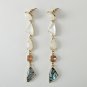 Long Drop Earrings With Hanging Abalone