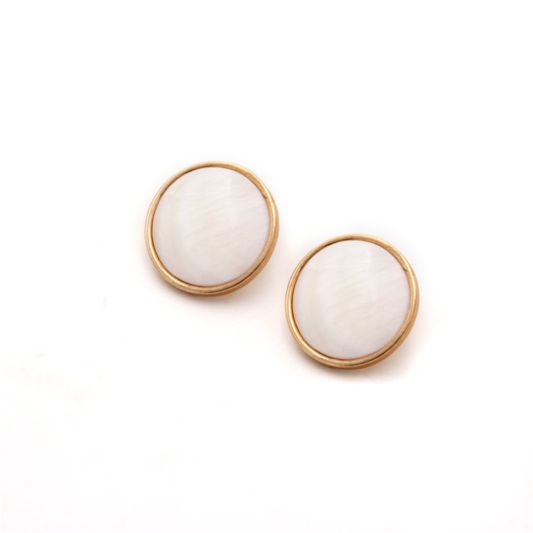 Shell Button Minimalism Studs