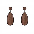 Wood Oval Statement Drop earrings | TopStunning