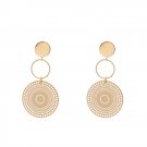 Bohemian 18k Gold Plated Brass Metallic Statement Drop Earrings