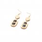 Acrylic Stone 18k Gold Plated Statement Drop Earrings