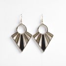 Silver Plated Wood Statement Drop Earrings | TopStunning