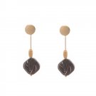 Ink Color Gold Plated Drop Earrings | TopStunning