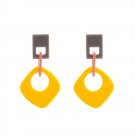 Acrylic Chain Yellow Earrings | TopStunning