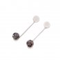 Silver Plated Bead Pendant Statement Drop Earrings | TopStunning