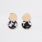 Acrylic Ink Pattern Gold Plated Earrings | TopStunning