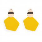 Acrylic Yellow Gold Plated Earrings | TopStunning