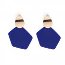 Acrylic Blue Gold Plated Statement Earrings | TopStunning