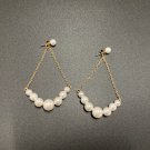 Glass Pearl Gold Plated Statement Drop earrings | Topstunning
