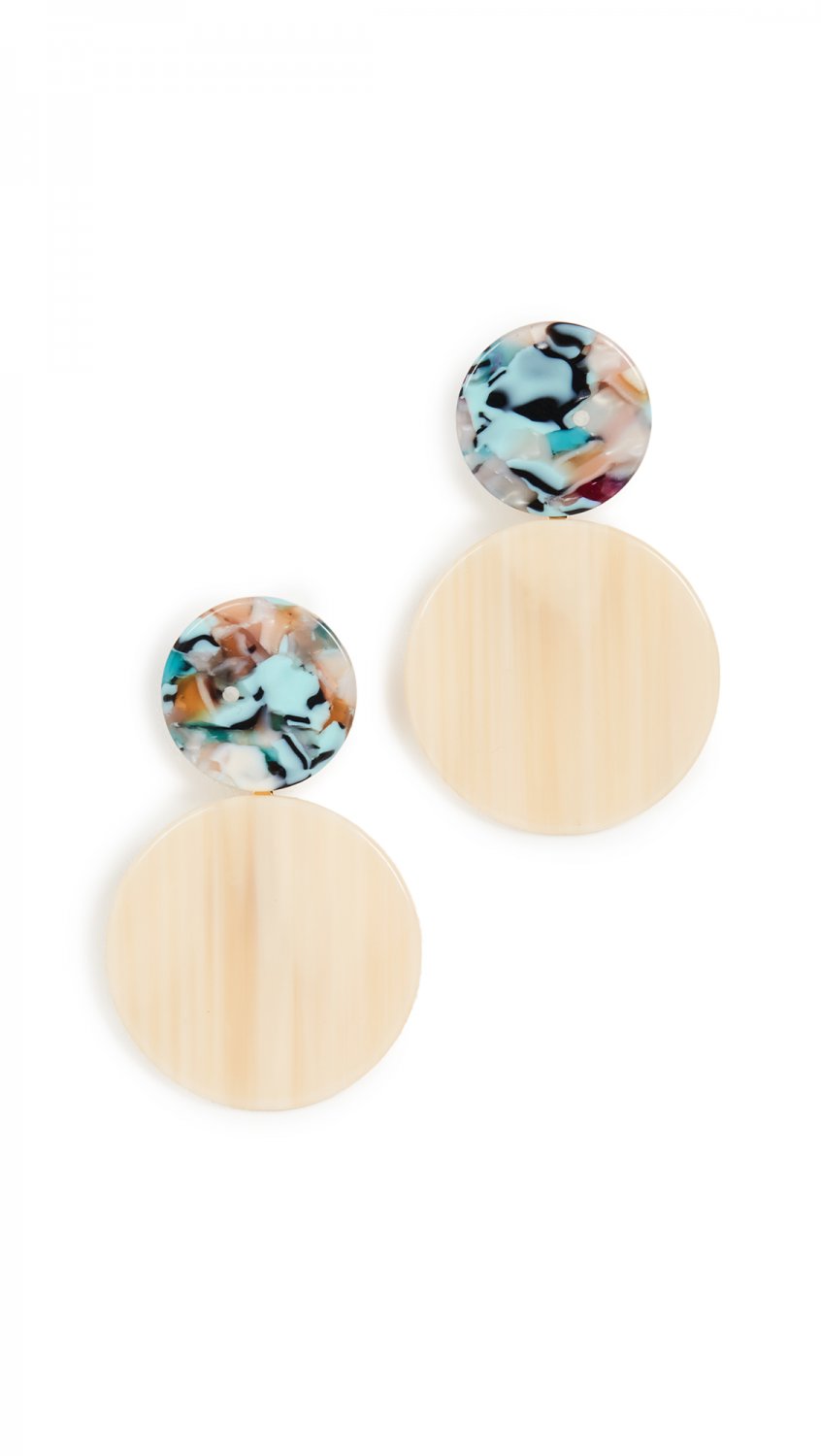 Acrylic Pearl Abalone Statement Earrings | TopStunning