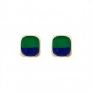 Gold Plated Green And Blue Glowing Studs | TopStunning