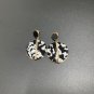 Acrylic Gold Plated Black and White Statements Drop Earrings | TopStunning