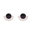 Gold Plated Black Grey White Glowing Drop Earrings | TopStunning
