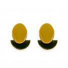 Enamel Yellow And Green Studs | TopStunning
