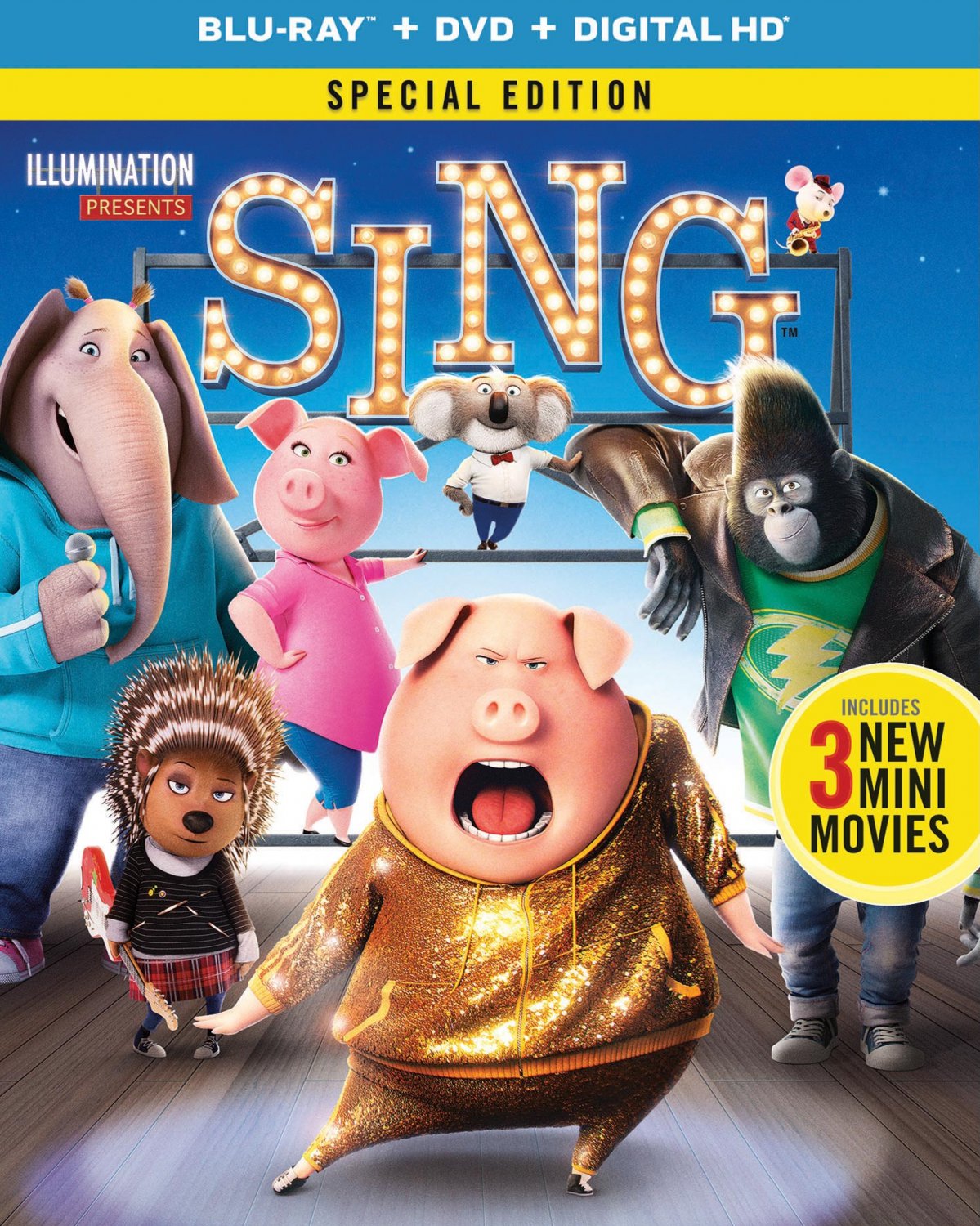 Sing [Includes Digital Copy] [Blu-ray/DVD] [2016]