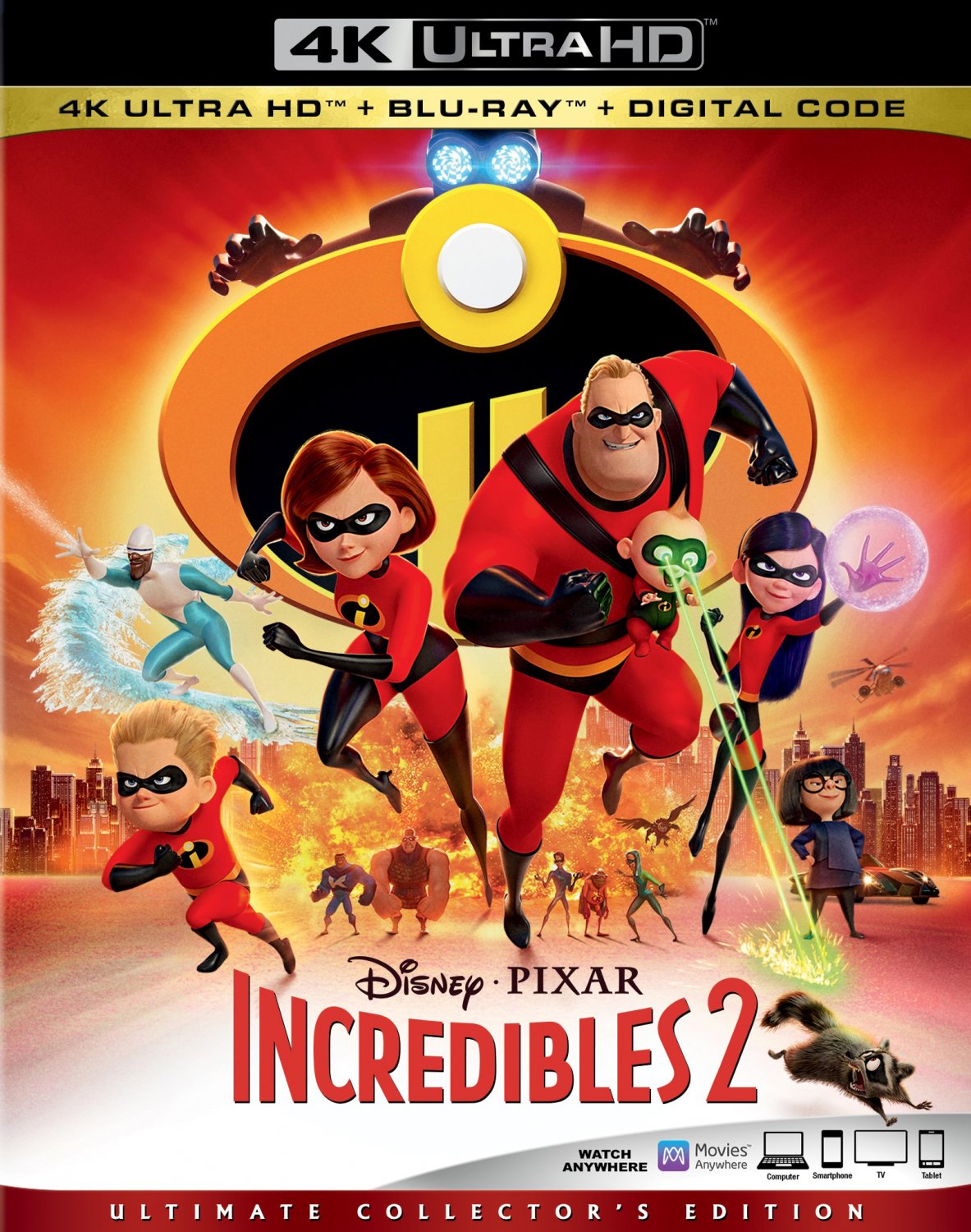 Incredibles 2 [Includes Digital Copy] [4K Ultra HD Blu-ray/Blu-ray] [2018]