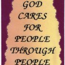 1037 God Cares For People Through People Love Notes 3" x 4" Inspirational Saying 1037 God Cares For People Through People Love Notes 3" x 4" Inspirational Saying