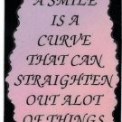 A Smile Is A Curve That Can Straighten Out A Lot 1063 Love Notes 3" x 4" Inspirational Saying A Smile Is A Curve That Can Straighten Out A Lot 1063 Love Notes 3" x 4" Inspirational Saying