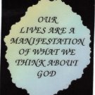 Our Lives Are A Manifestation Of What We Think 1069 Love Notes 3" x 4" Inspirational Saying Our Lives Are A Manifestation Of What We Think 1069 Love Notes 3" x 4" Inspirational Saying