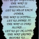 The Way Is Long Let Us Go Together 1091 Love Notes 3" x 4" Inspirational Saying The Way Is Long Let Us Go Together 1091 Love Notes 3" x 4" Inspirational Saying