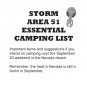 Storm Area 51 Essential Camping List Aliens Desert UFO Invasion What To Bring
