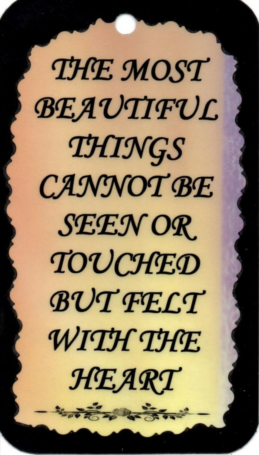 1006 The Most Beautiful Things Cannot Be Seen Sign Plaque Inspirational Saying