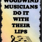 5038 Woodwind musicians do it with their lips Music Saying Signs Plaques Gifts