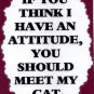 3153 Humorous Refrigerator Magnet Sign If You Think I Have An Attitude Meet Cat