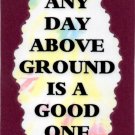 3049 Humorous Refrigerator Magnet Signs Any Day Above Ground Is A Good One 3049 Humorous Refrigerator Magnet Signs Any Day Above Ground Is A Good One