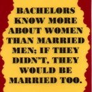 3289 Humorous Refrigerator Magnet Sign Bachelors Know More About Women Married