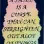 1063 Refrigerator Magnet Signs A Smile Is A Curve That Can Straighten Out A Lot