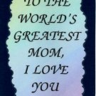 2011 Signs Of Life Love Laughter World's greatest Mom Inspirational Magnet