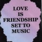 5104 Refrigerator Magnet Sign Love Is Friendship Set To Music Heart Felt Gifts