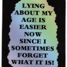 3124 Refrigerator Magnet Sign Funny Friendship Gift Lying About My Age Easier