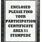 Stampede Storm Area 51 Are You Going? Certificate Alien Cheeks UFO Nevada Great Memento Get It Now