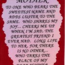 2022 Refrigerator Magnet Signs Mother To One Who Bears The Sweetest Name Mom