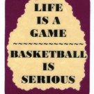 3220 Refrigerator Magnet Sign Funny Friendship Gift Life Is A Game Basketball Is