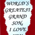 2051 Refrigerator Magnet Signs World's Greatest Grandson I Love You Family Gifts