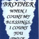 2104 Refrigerator Magnet Signs Brother When I Count My Blessings I Count You
